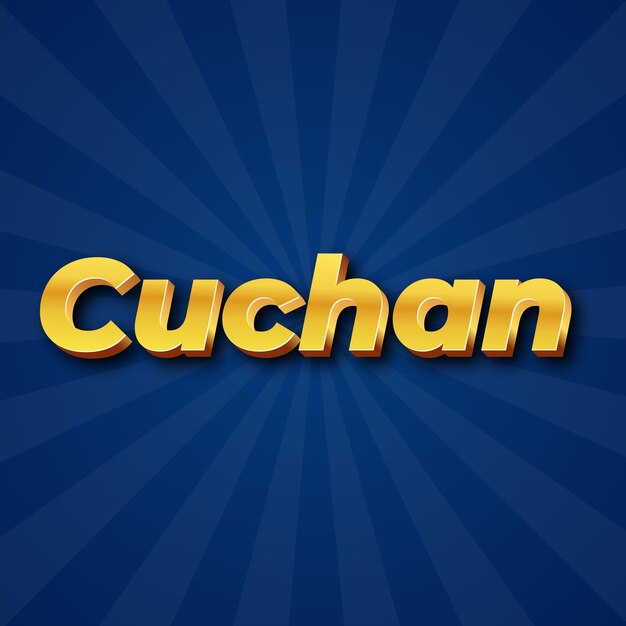 Cuchan text effect gold jpg attractive background card photo