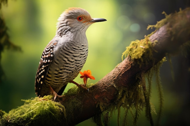 Cuckoo in the summer forest