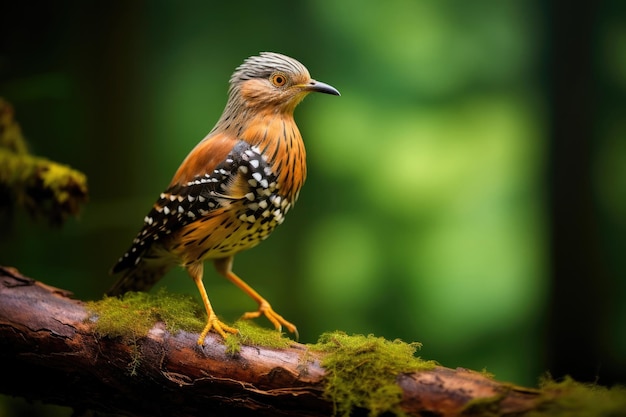 Cuckoo in the summer forest