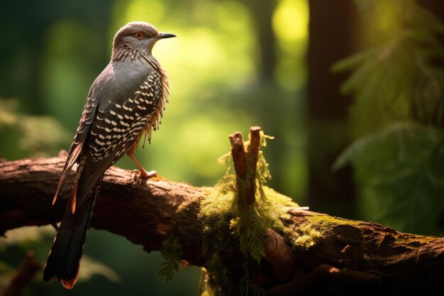 Cuckoo in the summer forest