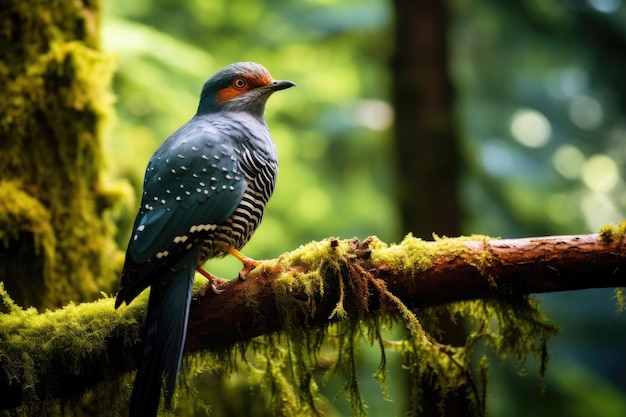 Cuckoo in the summer forest