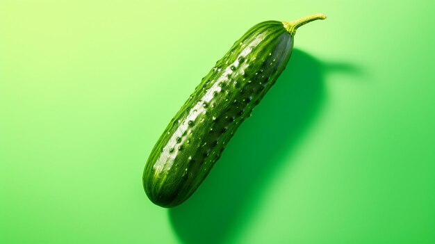 Cucumber on a green background