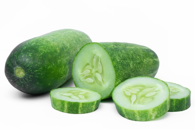 cucumber isolated on white background. clipping path