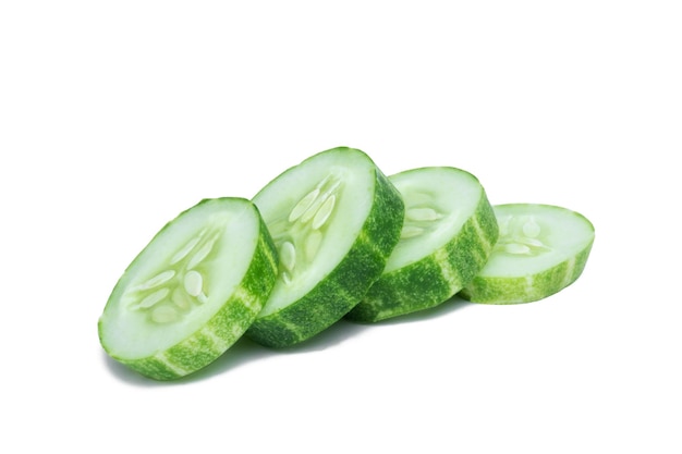 Cucumber isolated on white background clipping path