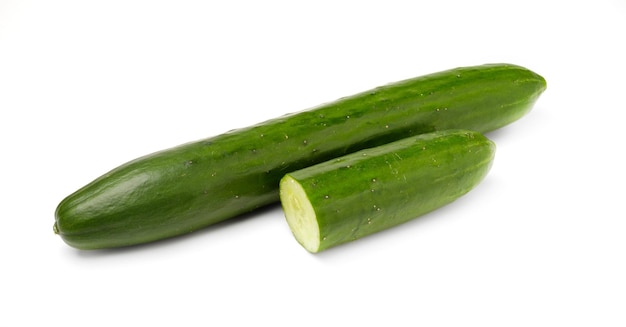 Cucumber isolated on a white background fresh vegetables