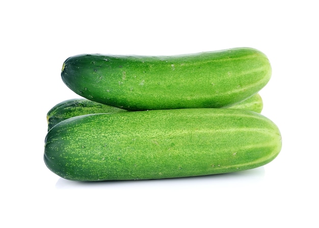 Cucumber isolated over white background.