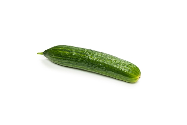 Cucumber isolated on white surface.