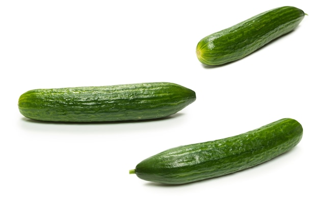 Cucumber isolated on white surface