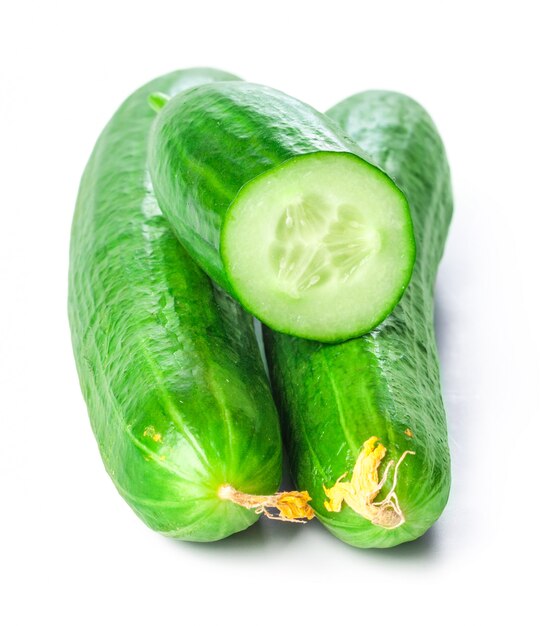 Cucumber isolated on white 