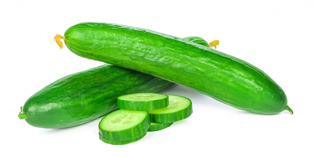 Cucumber isolated on white 