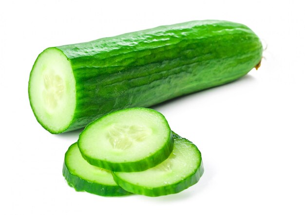 Cucumber isolated on white