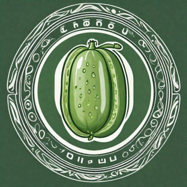 Photo cucumber kaleidoscope a symphony of green delight