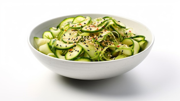 cucumber noodle salad with sesame ginger dressing