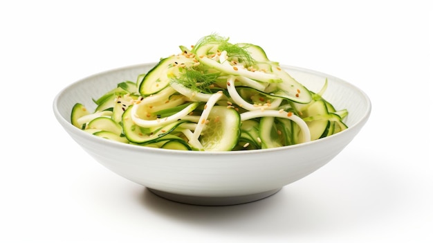 cucumber noodle salad with sesame ginger dressing