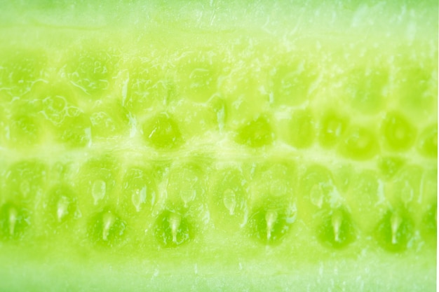 Photo cucumber slices macro background