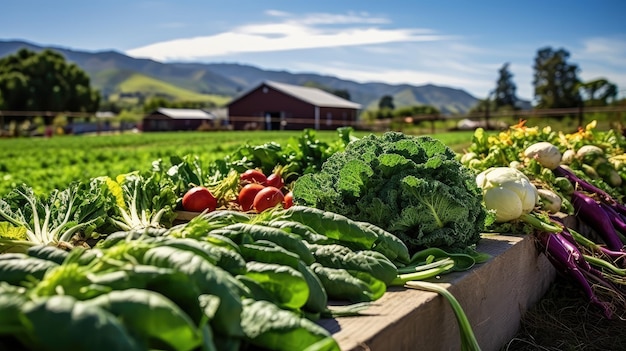 Photo cucumber vegetables on farm