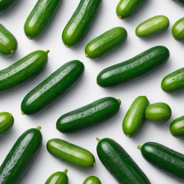 cucumber on a white background digital art 3d rendering