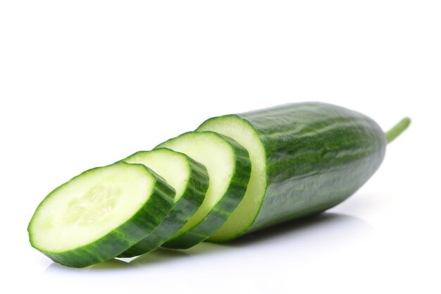 Cucumber on white background