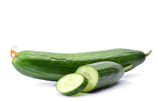 Cucumber on white background