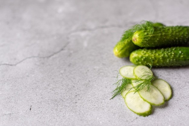 Cucumbers. Composition of Cucumber slices, Fresh Dill Herb and Black Pepper Peppercorns 