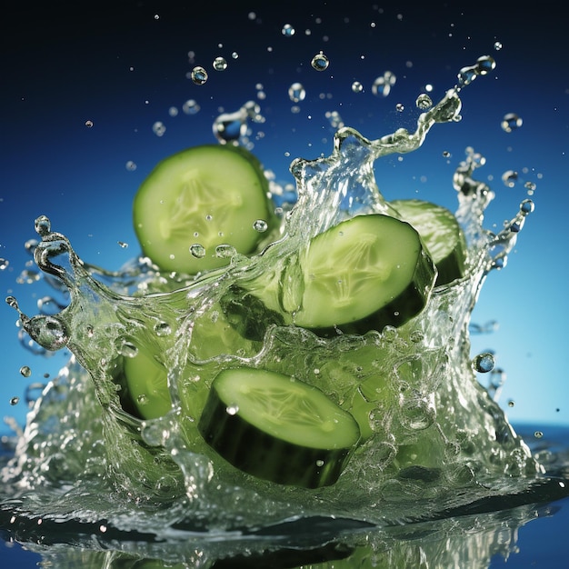 cucumbers on an isolated white background