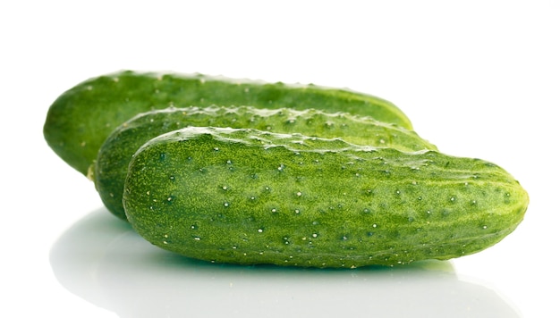 Cucumbers isolated on white