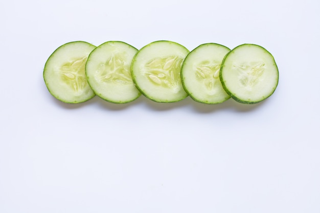 Cucumbers isolated on white.