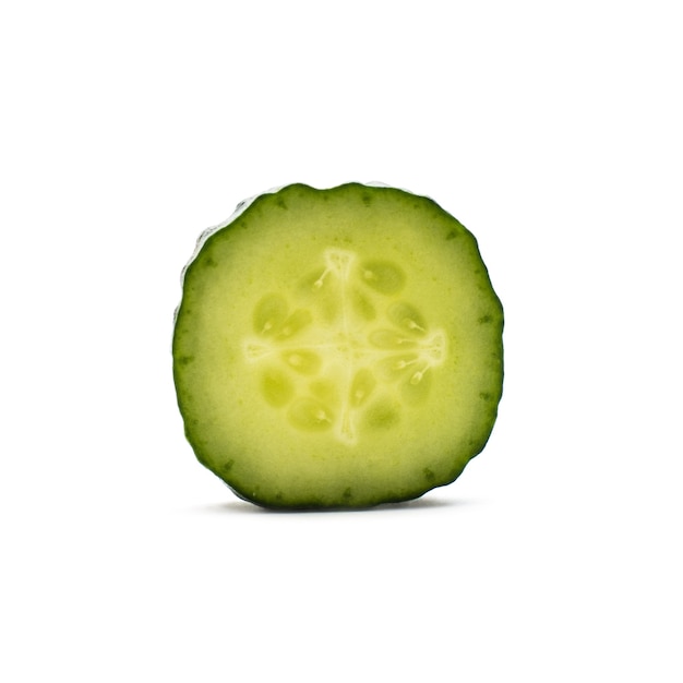 Cucumbers on white background