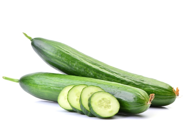 Cucumbers with slices closeup