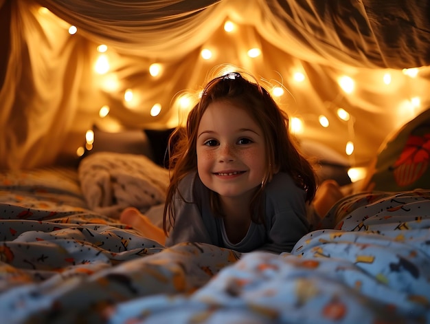 Cuddly blanket fort flashlight stories