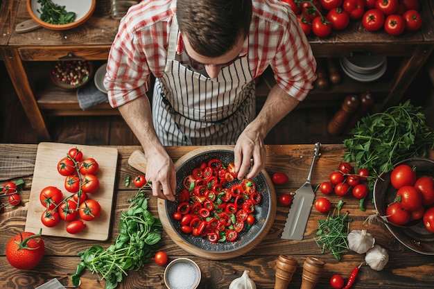 Foto presentazione di arte culinaria