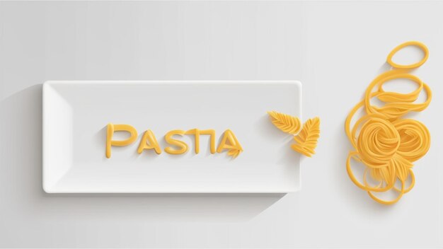 Foto arte culinaria con la pasta