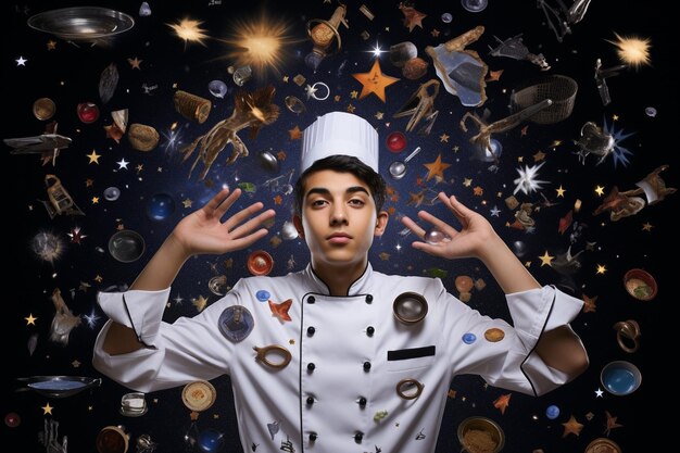 Foto culinary collage van chefs