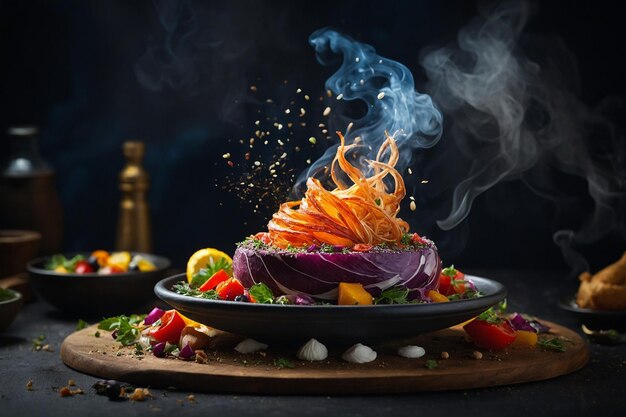 Photo culinary creations culinary mastery gastronomic art delicious visuals tasty delights food aesth