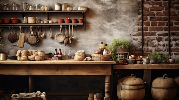 Culinary food kitchen background