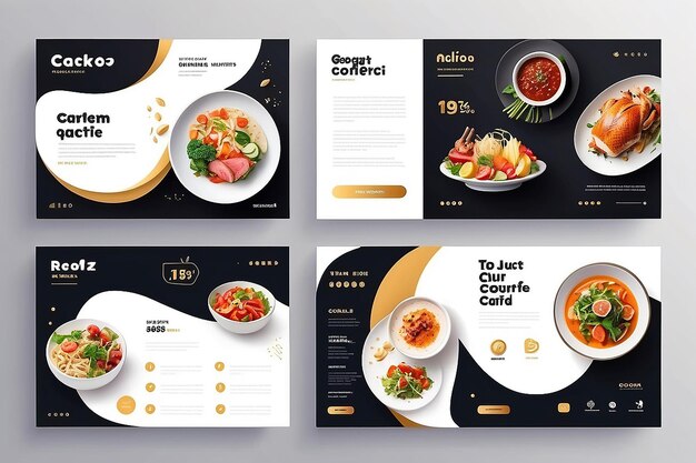 Culinary Food Landing Page Website and Social Media Post Template With Minimalist