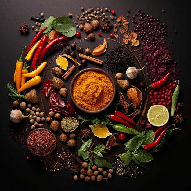 Premium AI Image  Culinary Kaleidoscope Exploring a Diverse Array of 