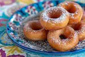 Photo culinary tradition rosquillas spanish doughnuts in every bite