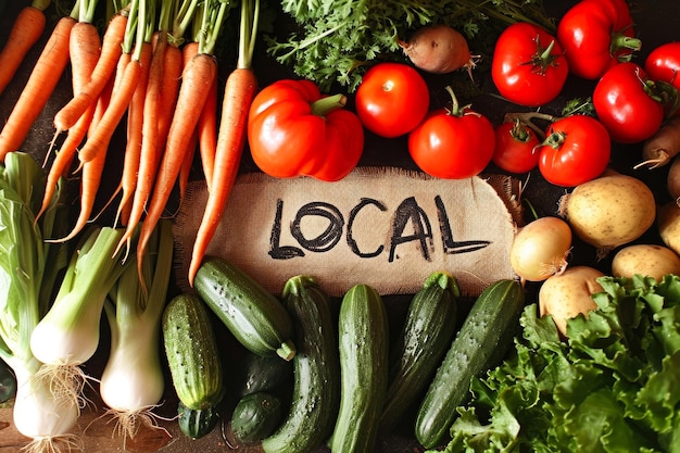 Culinary Typography LOCAL Amongst Fresh Produce