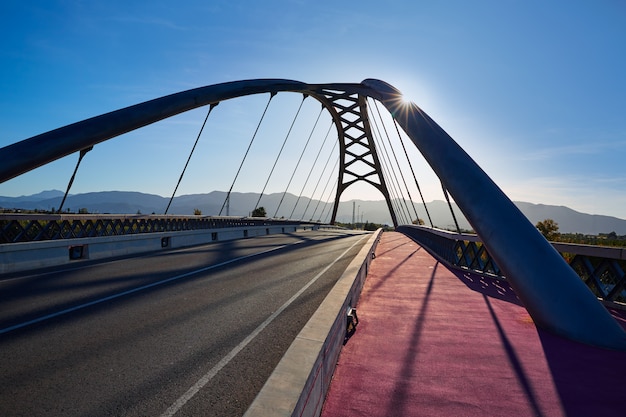 Cullera bridge over Xuquer Jucar river of Valencia