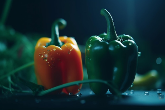 Cultivation of bell peppers under artificial UV light in a hydroponic system