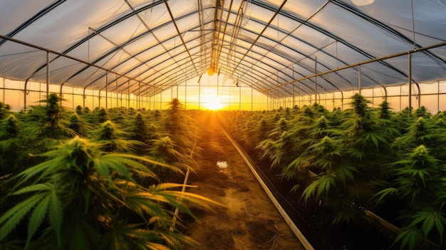 Cultivation of cannabis in a greenhouse