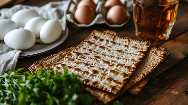 Photo cultural heritage matza cracker eggs