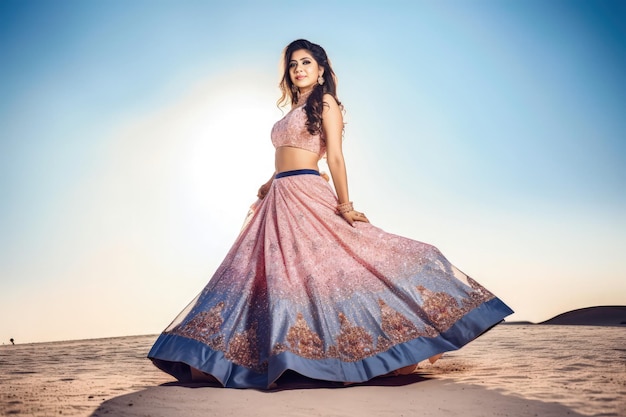 SOFT MONO NET PINK Designer Lehenga, 2 Mtr at Rs 1450 in Surat | ID:  23122989697