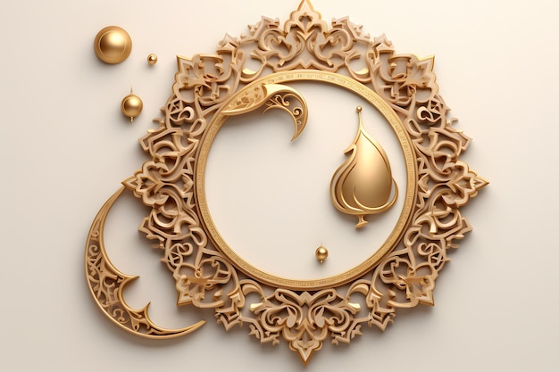 Cultural islamic ramadan kareem crescent moon background