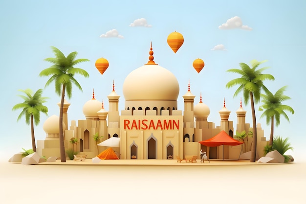 Cultural ramadan kareem islamic festival greeting design