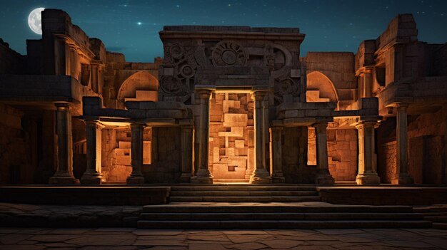 cultural symbols illuminated in ancient architecture