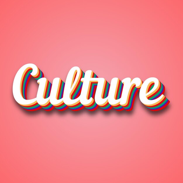 Culture Text Effect Photo Image Cool