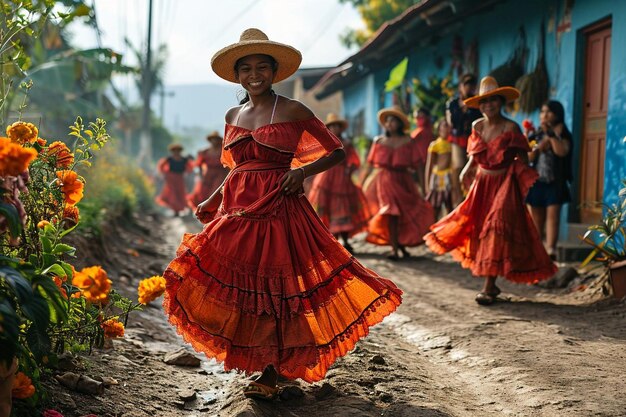 Culturele dansvoorstelling op het Guelaguetza-festival