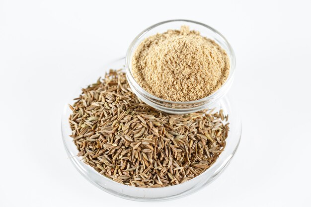 Cumin Isolated in white.